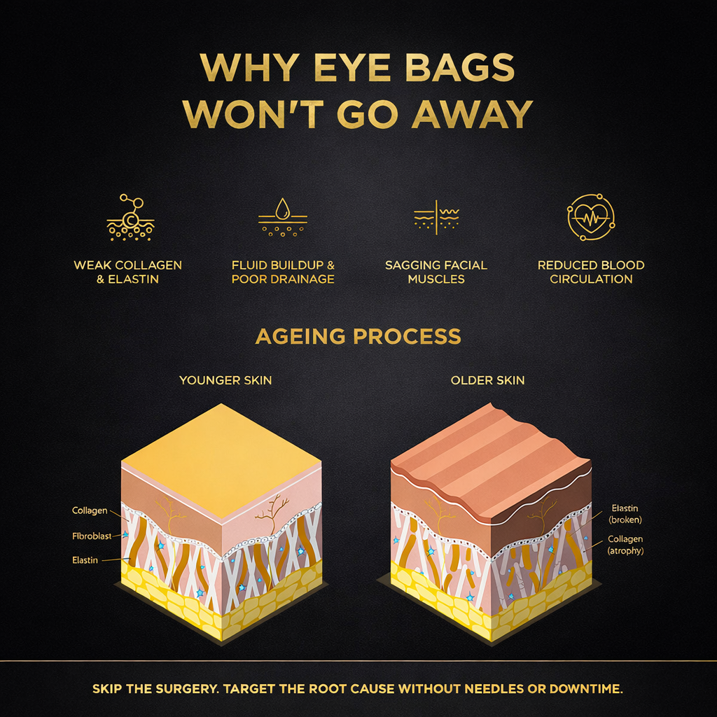 Vela X Eye Revive Pro - Eyecare Glasses 2-in-1 Red Light Therapy + EMS for Eye Bags