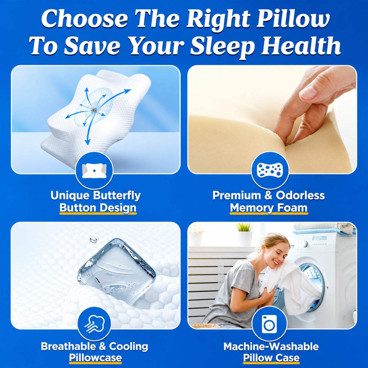 CozyAlign™ Memory Foam Neck Pillow