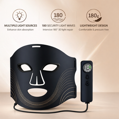 The Vela X Radiance Mask™ – 7 Color Magnetic Infrared LED Light Therapy Face Mask for Anti-Aging & Skin Rejuvenation