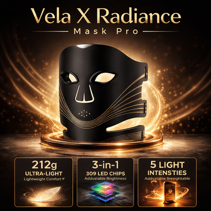 The Vela X Radiance Mask™ – 7 Color Magnetic Infrared LED Light Therapy Face Mask for Anti-Aging & Skin Rejuvenation