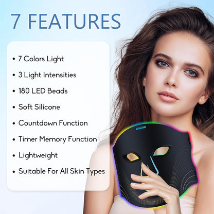 The Vela X Radiance Mask™ – 7 Color Magnetic Infrared LED Light Therapy Face Mask for Anti-Aging & Skin Rejuvenation