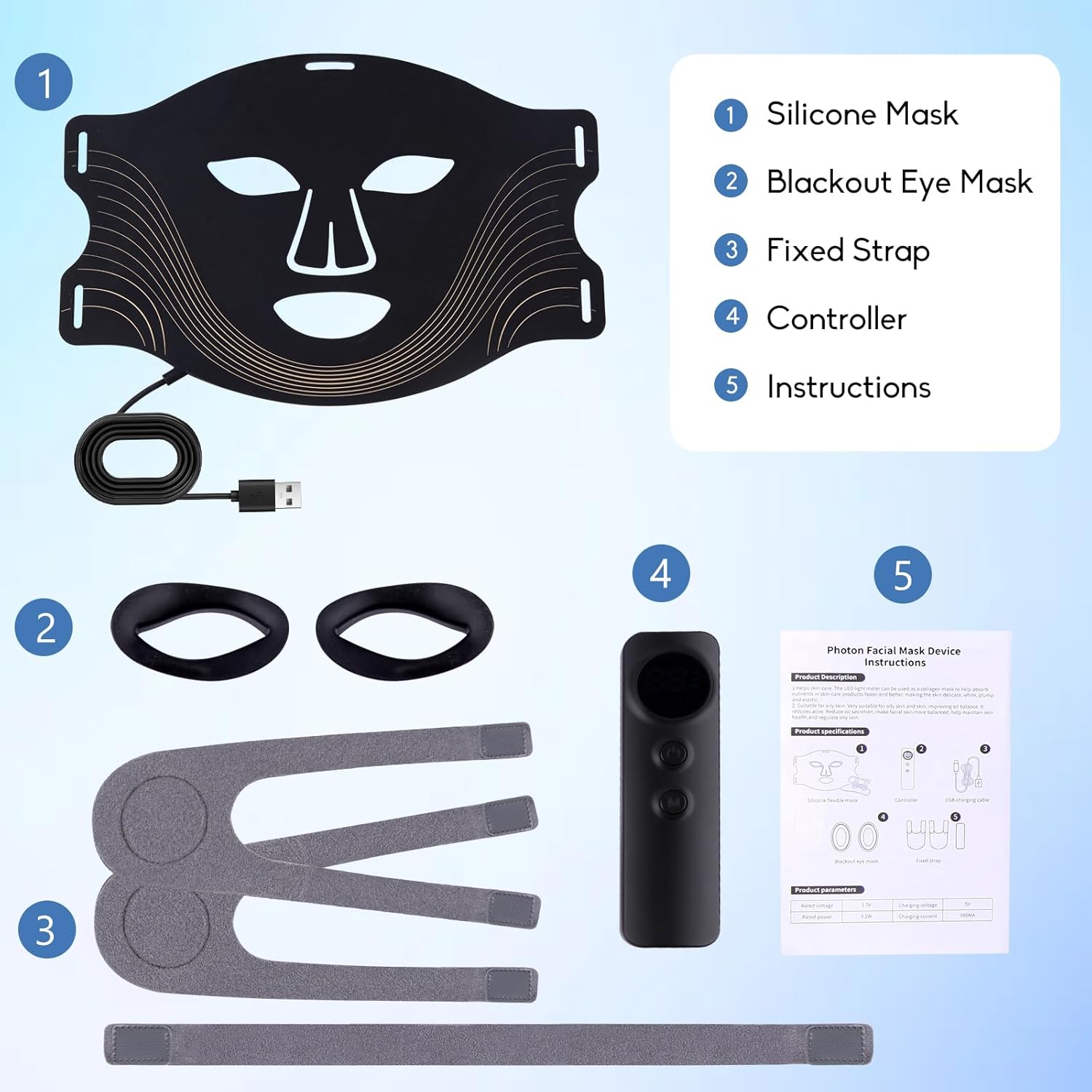 The Vela X Radiance Mask™ – 7 Color Magnetic Infrared LED Light Therapy Face Mask for Anti-Aging & Skin Rejuvenation