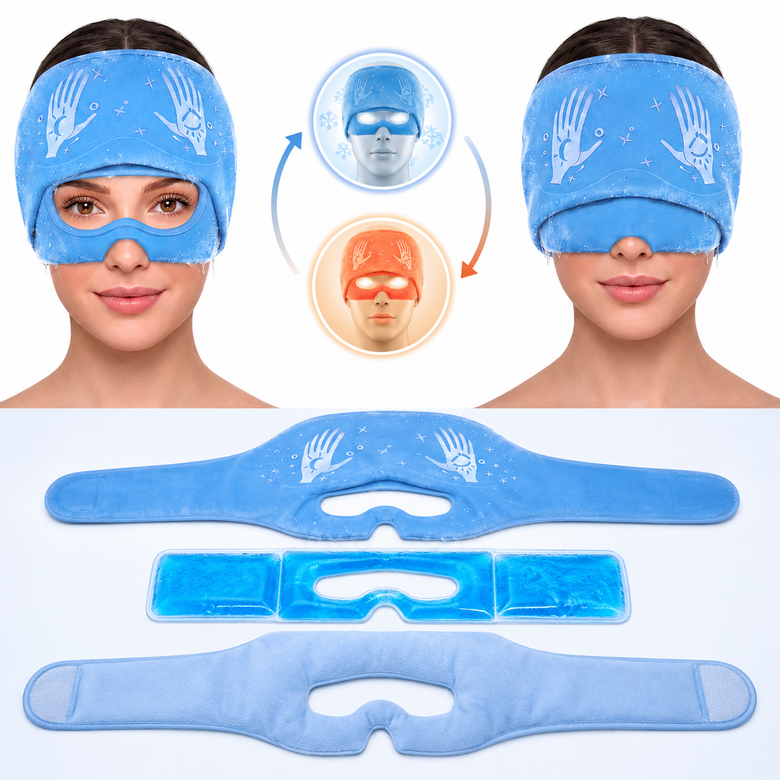 VelaX migraine relief cap hot and cold therapy reference