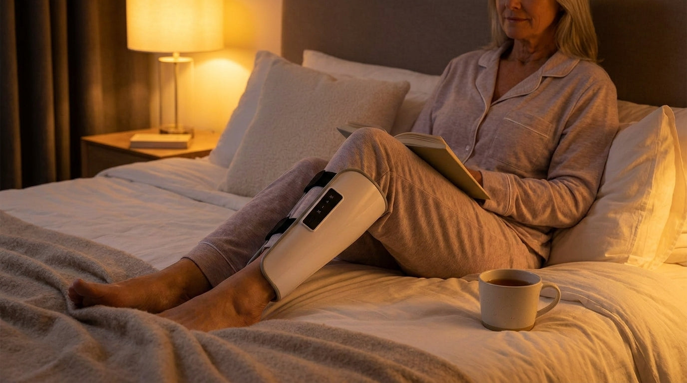 VelaX Calf Therapy Sleeve - generated lifestyle bedtime