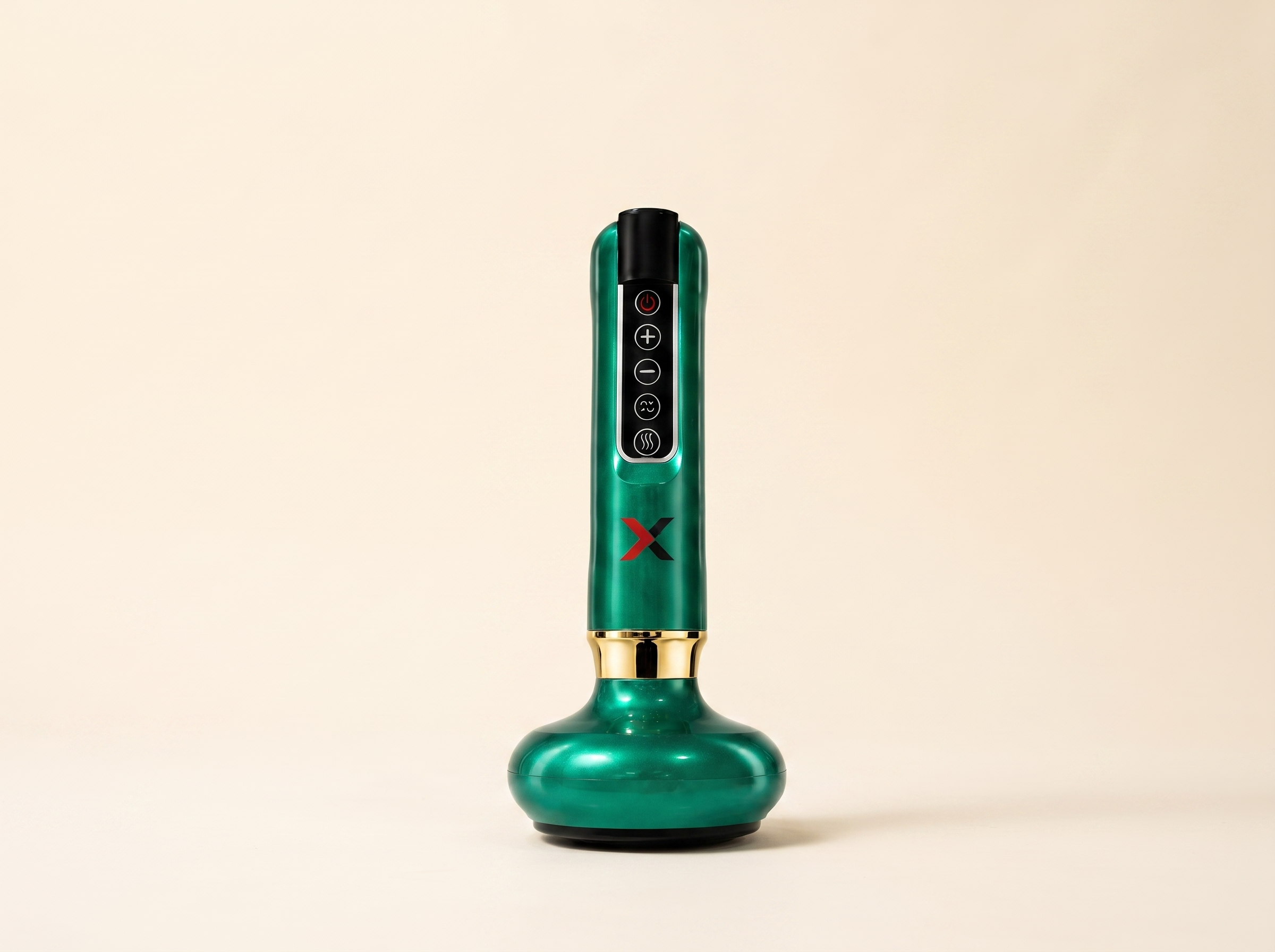 FlowLift device beside a bottle of massage oil