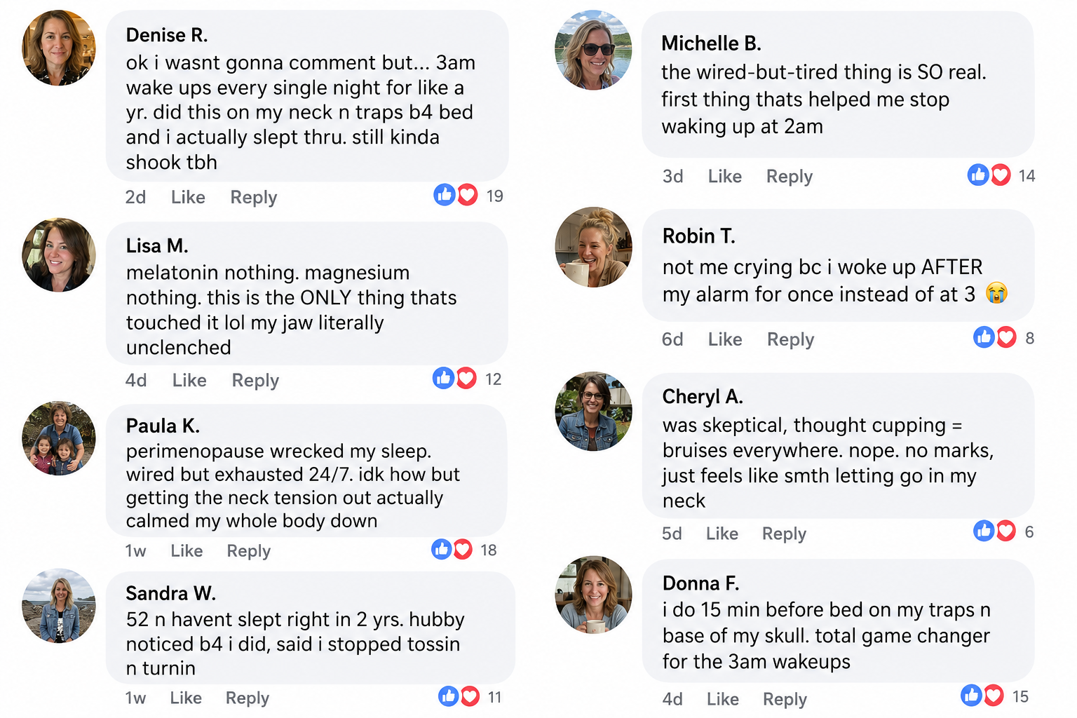 Comments from the Vela X community — readers describing tension being lifted out, not squeezed