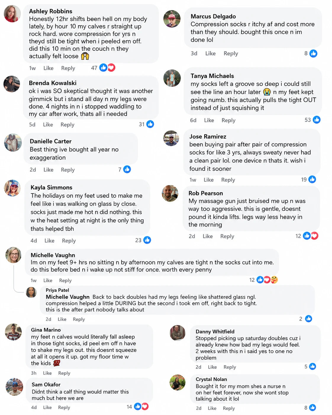 Real customer comments about end-of-shift calf relief