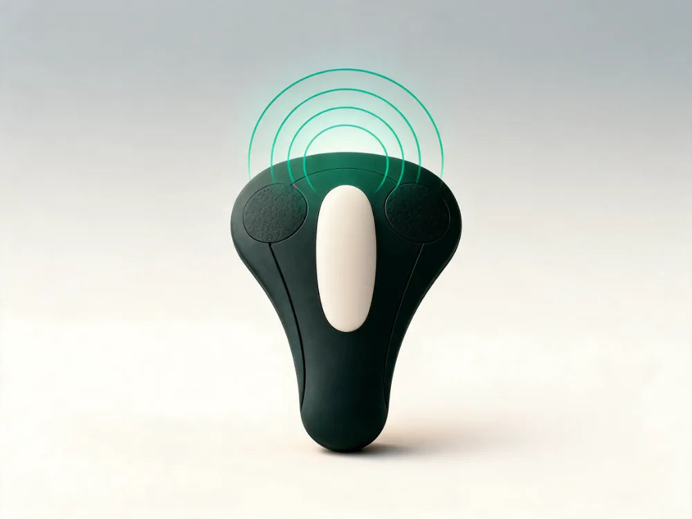 The device with emerald ripples radiating from its centre dome