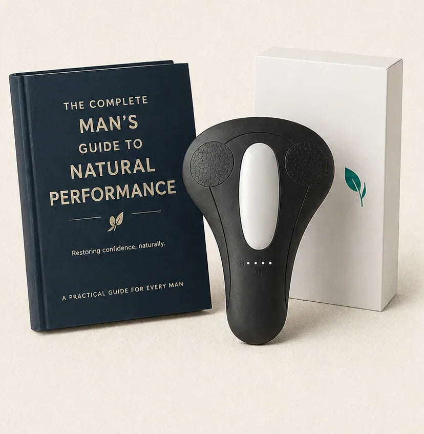 The device with the Complete Man's Guide, the 28-Day protocol and its plain white box