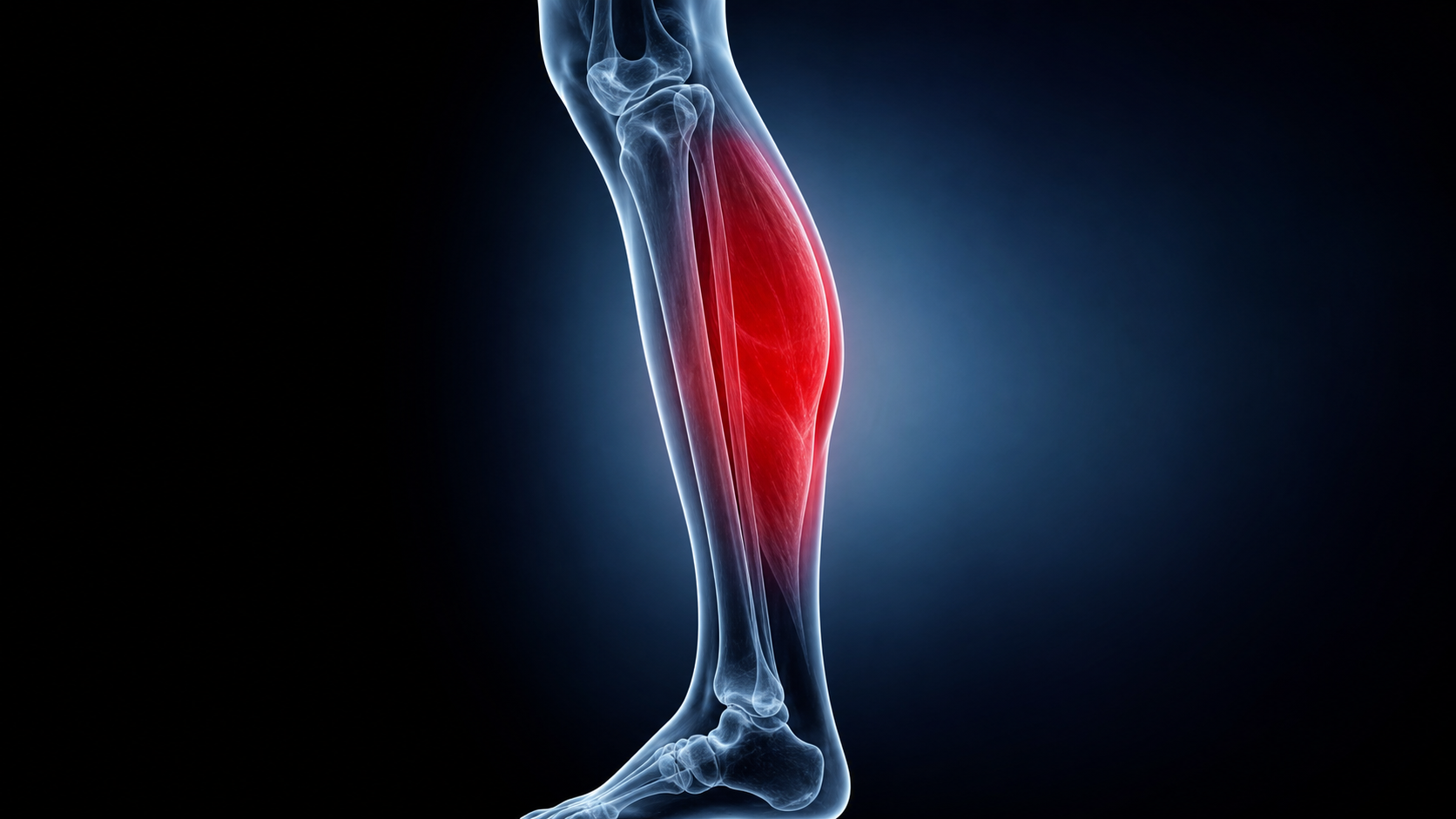 X-ray inspired calf pain zone visual