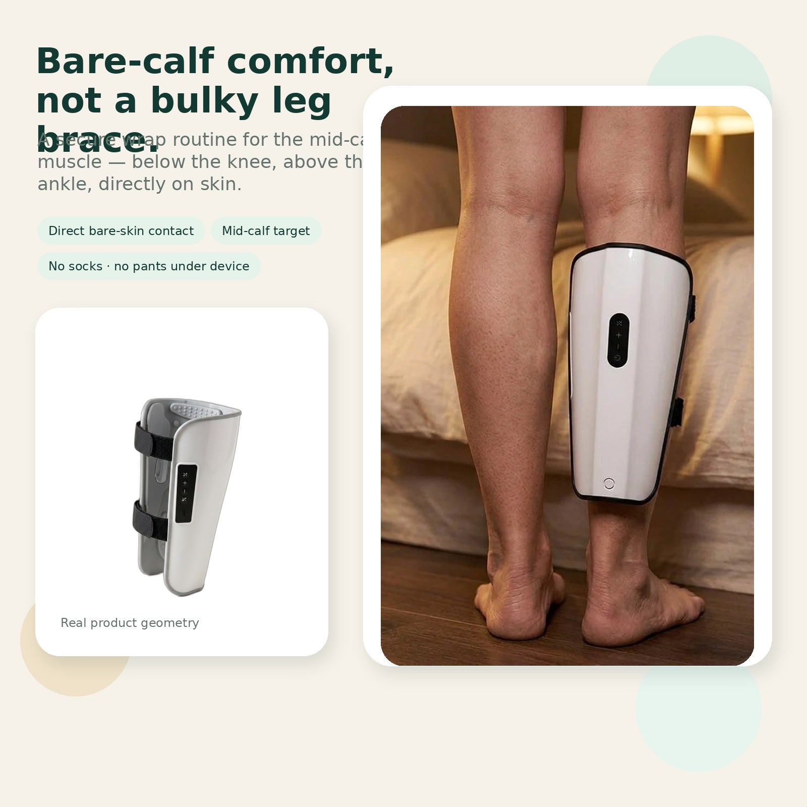 Velax calf sleeve night routine visual