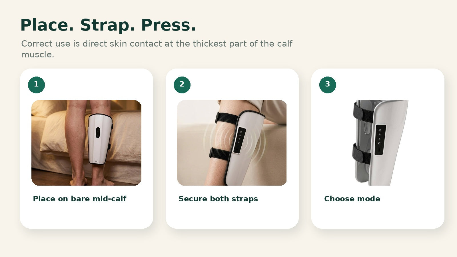 Three step how to use visual